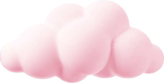 3D Pink Cloud Illustration